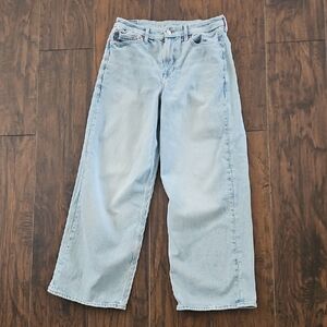 American Eagle Light Blue Curvy High-Rise Jeans Womens SIZE 10 SHORT